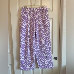 womens straight leg fun patterned jeans - L